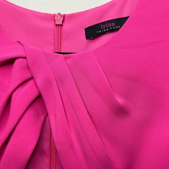 Trina Turk Barbie Pink Keyhole Sleeveless Sheath Dress Size S - Picture 4 of 8